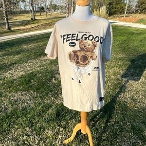 Aelfric Eden Beige 'Feel Good' Teddy Bear Tee